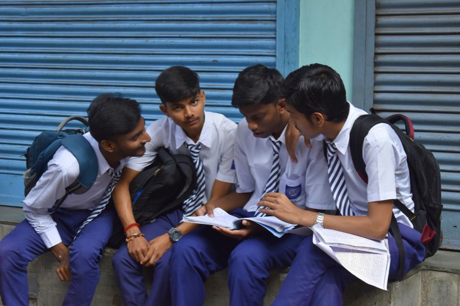Students are revising. 
