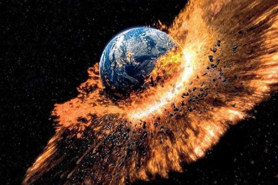 বিশালাকার গ্রহাণুর সঙ্গে পৃথিবীর সংঘর্ষ হওয়ার আশঙ্কা খুবই কম, এমনটাই দাবি করেছেন নাসার বিজ্ঞানীরা। তাঁদের দাবি, পাঁচ থেকে দশ লক্ষ বছরে এক বার এমন ঘটনা ঘটতে পারে।