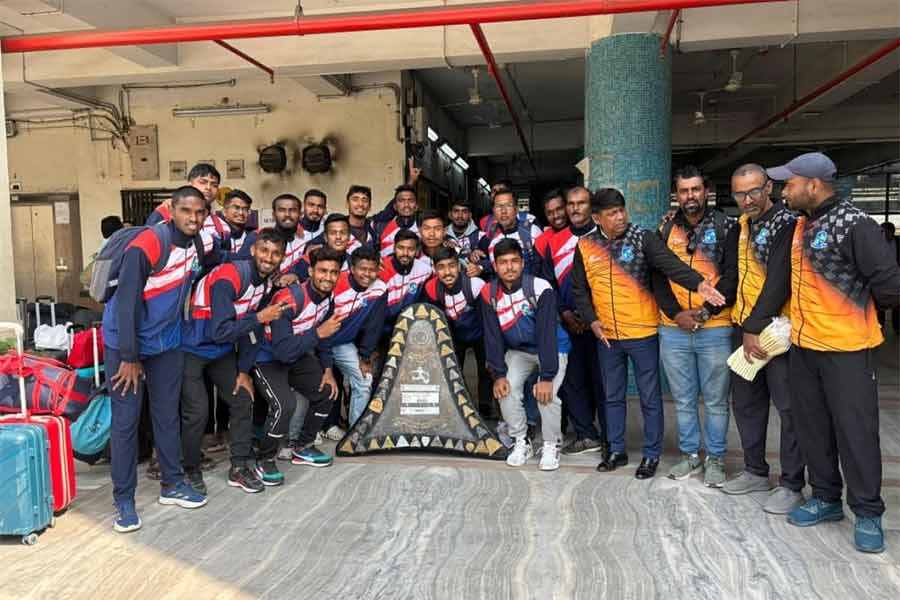 Adamas Univrsity of barasat won Inter University Football Competition held at Serampore