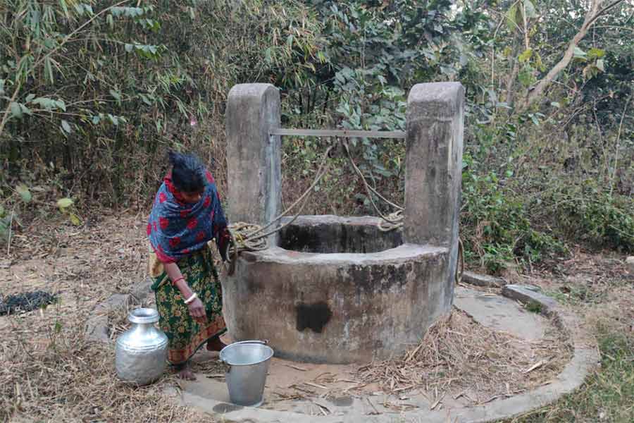 Shabar Community families are dependent on a single well at Jhargram