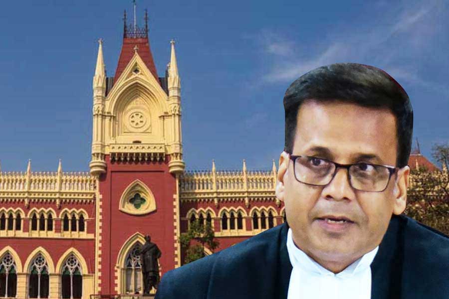 A photograph of Calcutta High court justice Biswajit Basu