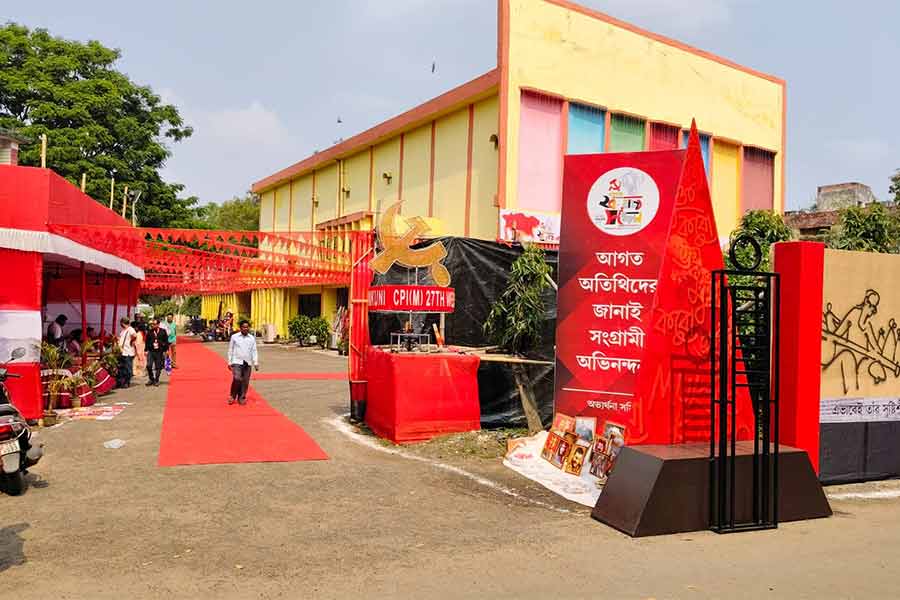 সিপিএমের রাজ্য সম্মেলন চত্বর। ডানকুনিতে।