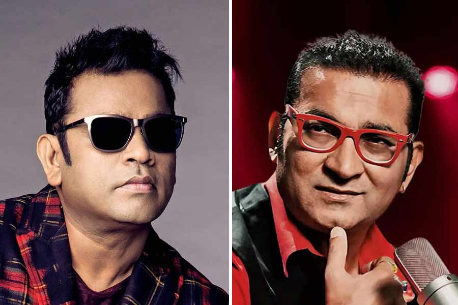 Image of AR Rahman and Abhijeet Bhattacharya