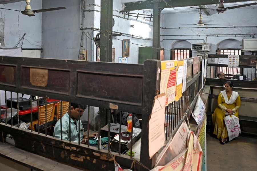 Historic post office is in poor condition due to lack of maintenance at jorasanko