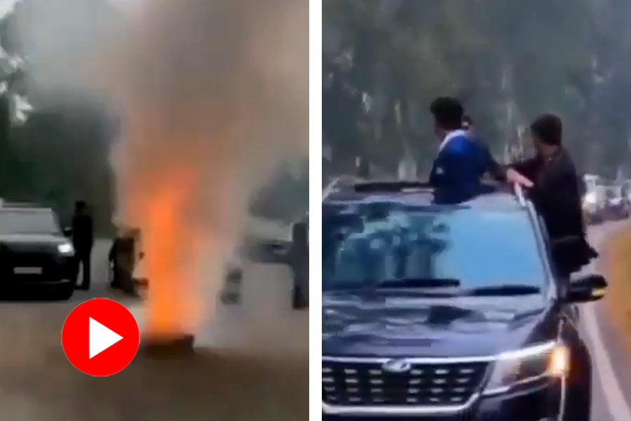 A video of a farewell party performing stunts, bursting firecrackers and firing in Haridwar went viral