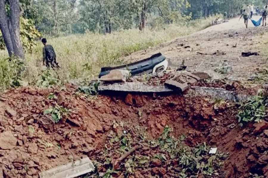 বিজাপুরের সেই বিস্ফোরণস্থল।