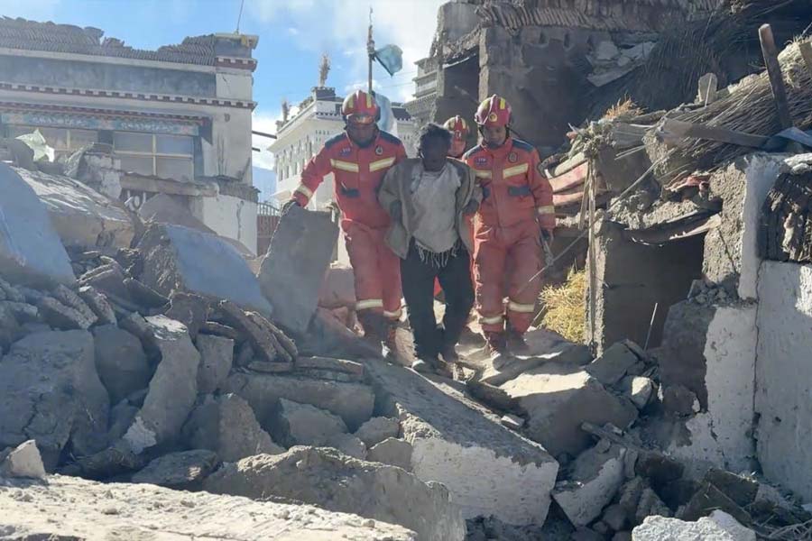 Pictures of Tibet after powerful earthquake hit the region