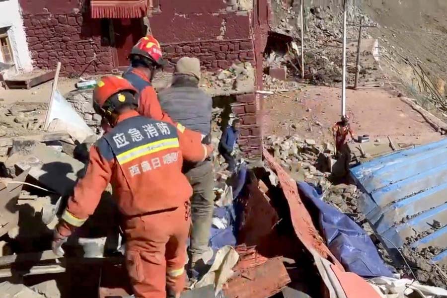 Pictures of Tibet after powerful earthquake hit the region