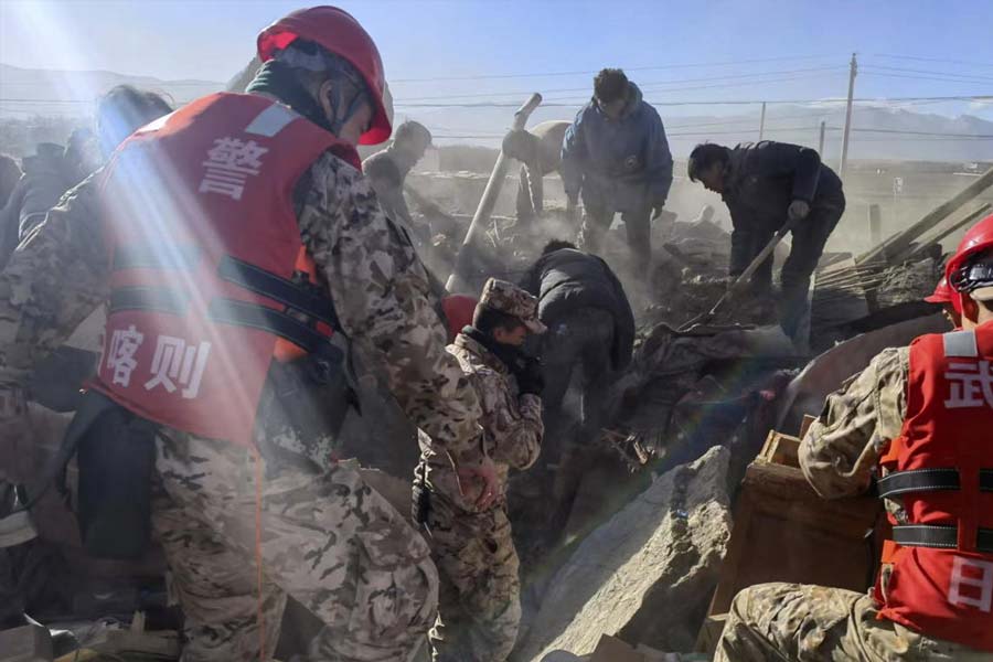 Pictures of Tibet after powerful earthquake hit the region