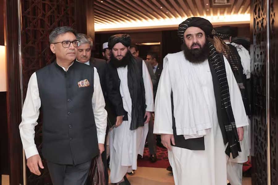 External Affairs Secretary Vikram Misri meets acting Foreign Minister of Afghanistan’s Taliban Government in Dubai dgtl