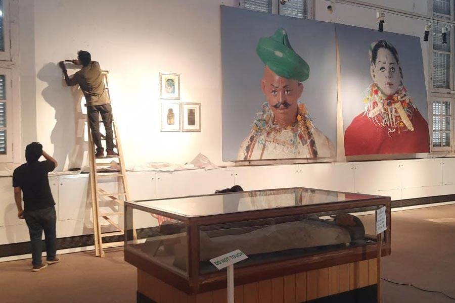 The mummy room of the Indian Museum is being changed