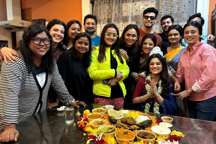 Anuradha Mukherjee shares how they celebrated Shweta Bhattacharya’s aiburo bhat ceremony at serial set