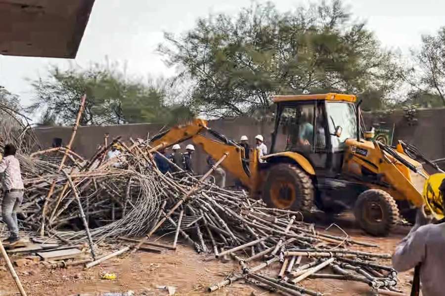 Two people died and several were injured after collapse at construction site in Raipur