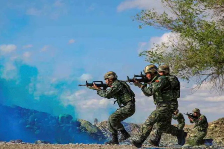 Chinese PLA conducts drills near LAC in Eastern Ladakh Indian Army in high alert 