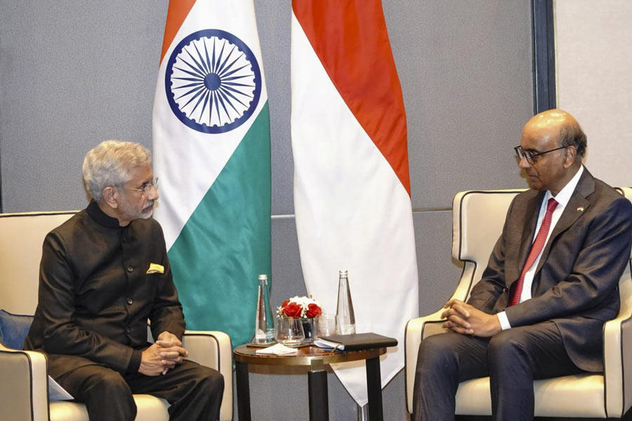 Singapore President Tharman Shanmugaratnam arrives in India for state visit