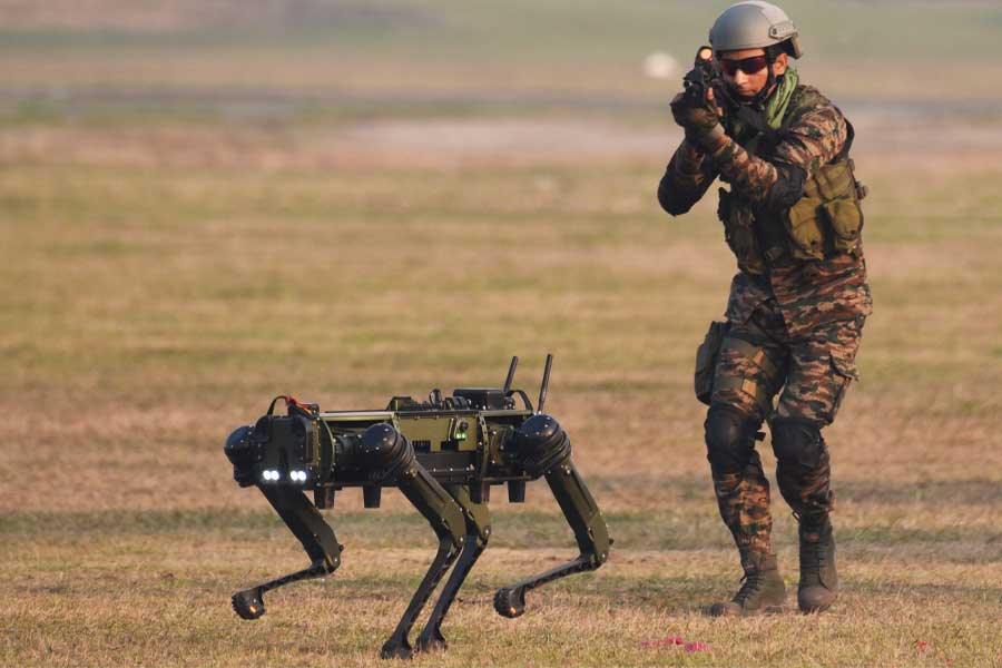 From Robot Dog to warships and submarine high tech weapon and naval power are increasing Indian Army and Navy 