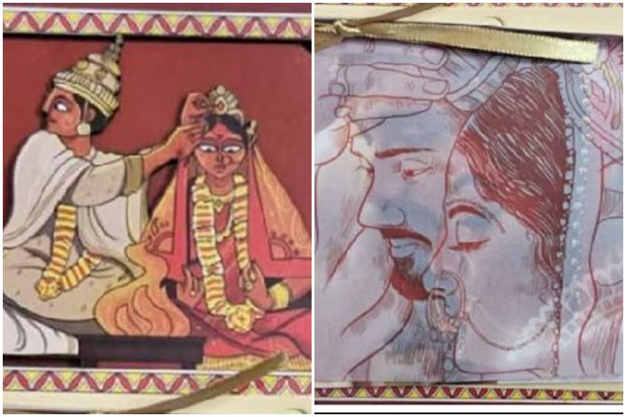 শ্বেতা-রুবেলের বিয়ের কার্ড।