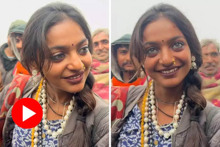 Viral video of beautiful girl from Indore selling garland in Maha Kumbh, netizen calls her Mona Lisa