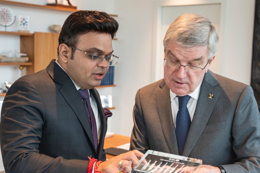 picture of Jay Shah and Thomas Bach