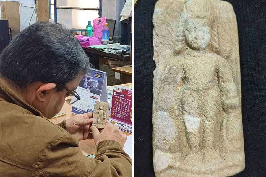 Vishnu Murti recovered from a school in Bandal dgtld