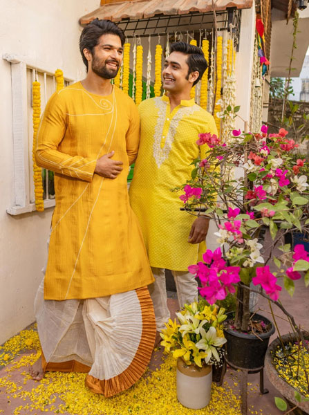 গায়ে হলুদের লুক।