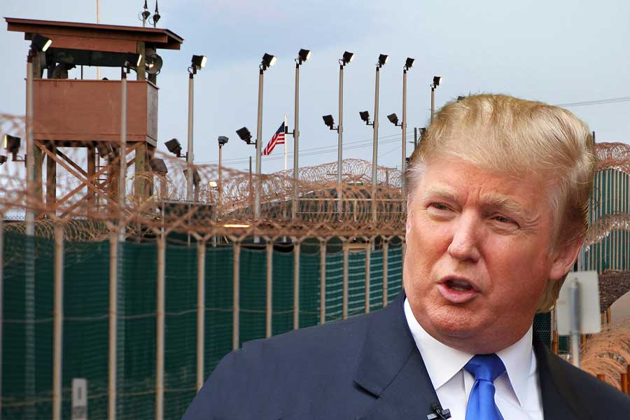 US President Donald Trump vows to use Guantanamo Bay to detain illegal migrants dgtl