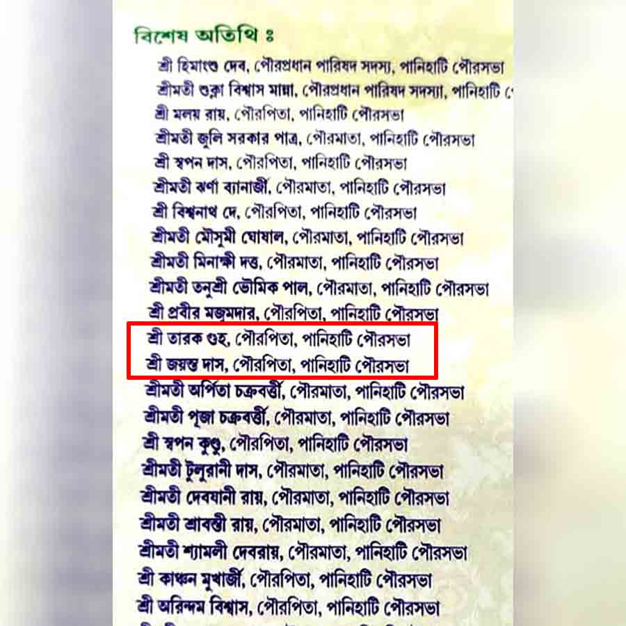 Controversy at Panihati after a criminal was made a Chief guest to felicitate meritorious school students