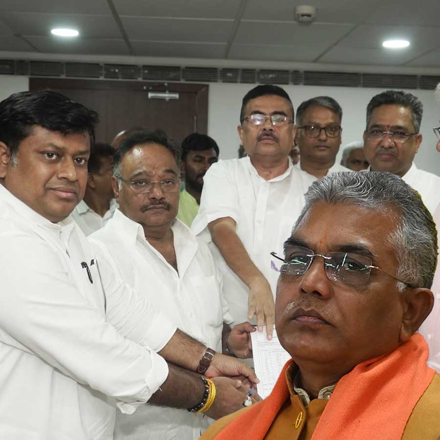 Dilip Ghosh not invited to BJP state president Shamik Bhattacharyas reception