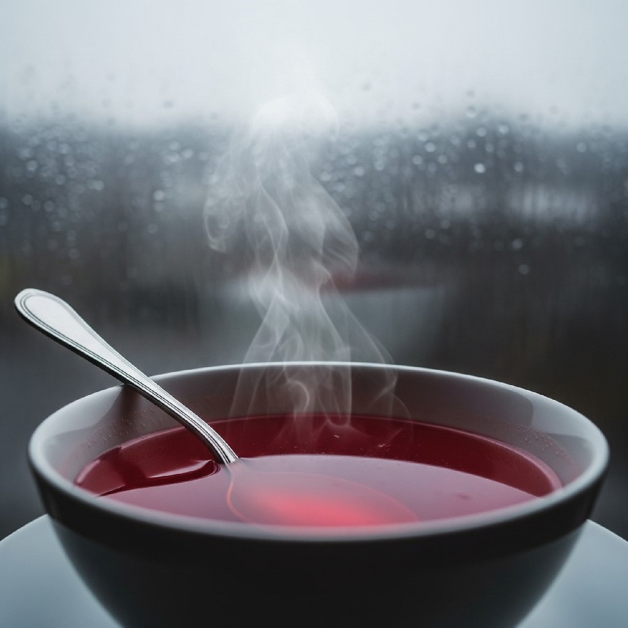 Red soup or broth made from onion I beneficial for flu like diseases during monsoon dgtl