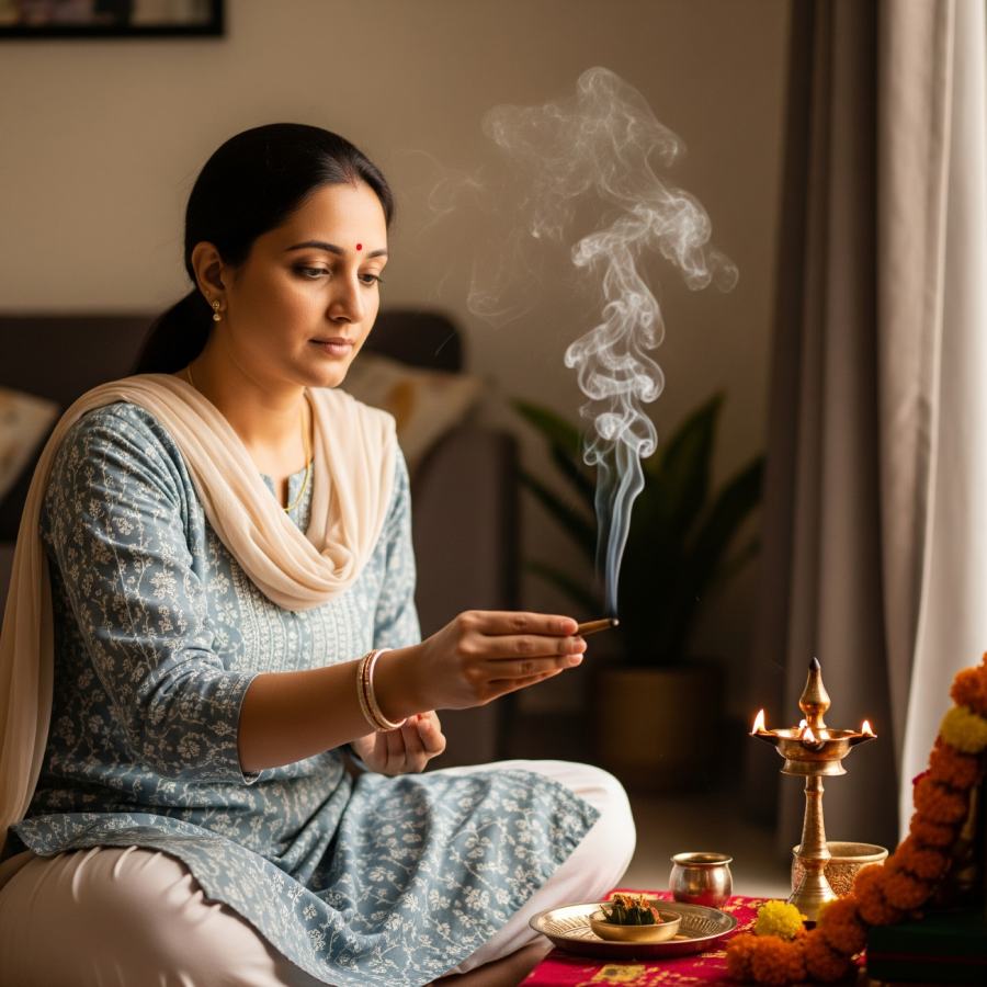 বদ্ধ ঘরে নয়, খোলামেলা জায়গায় ধূপকাঠি জ্বালাতে হবে।