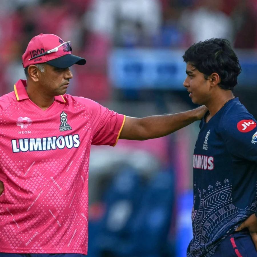 Picture of Rahul Dravid and Vaibhav Suryavanshi