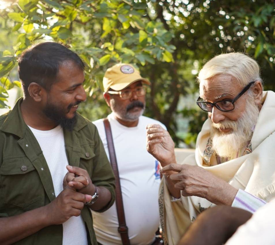 ‘গৌরী’র সেটে পরান বন্দ্যোপাধ্যায়।