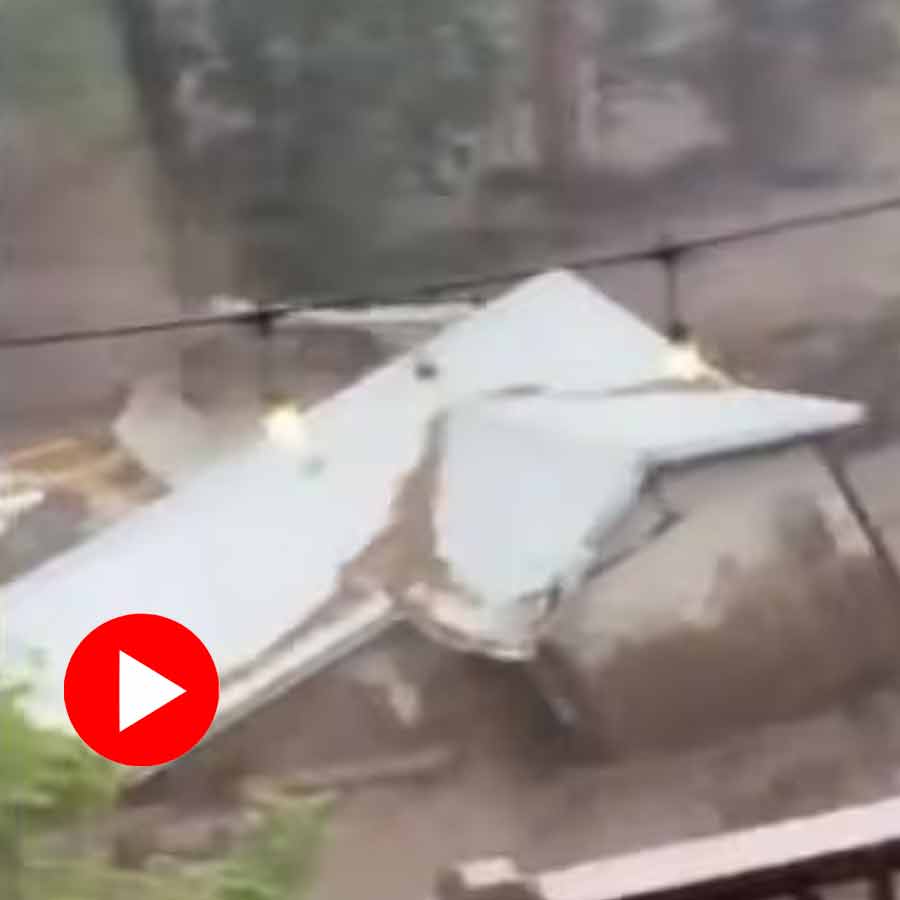 entire house being swept away due to the heavy flood