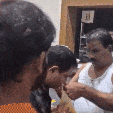 Shiv Sena MLA Sanjay Gaikwad, upset over the quality of food served to him, thrashing a canteen contractor in Mumbai