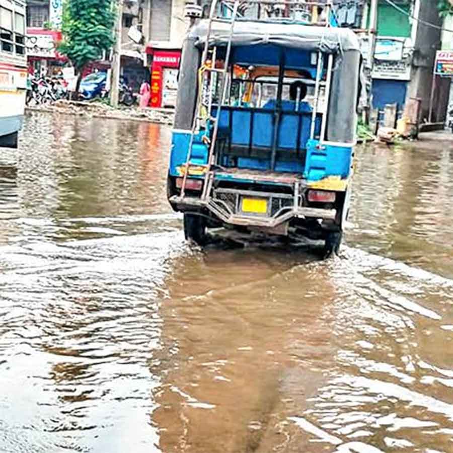 Water Logged in Howrah as plastic bottles has blocked the mouth of the drains