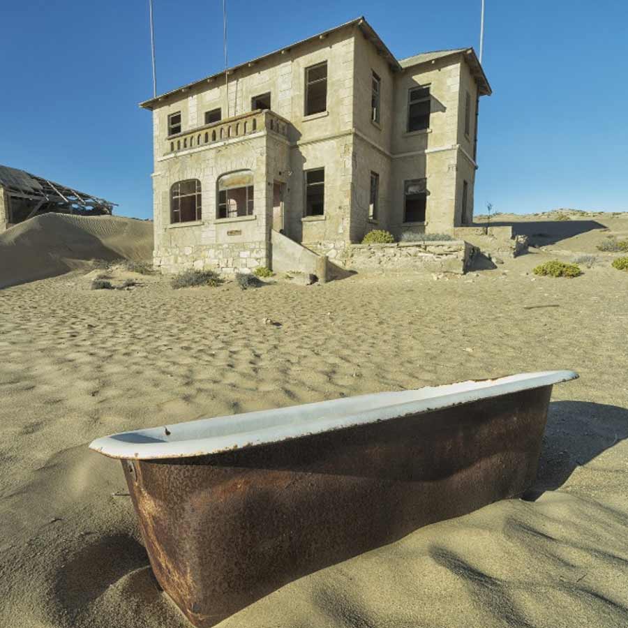 KolmanSkop has been reclaimed by the sand which was a busy diamond mine