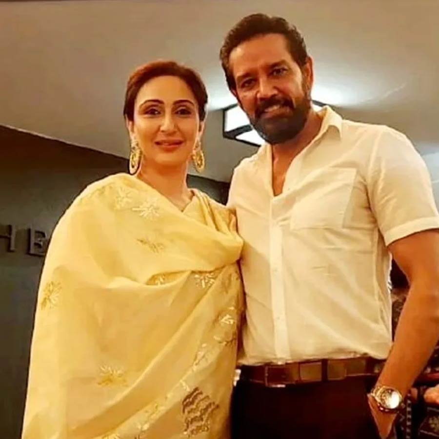 Anup Soni with Juhi Babbar Soni