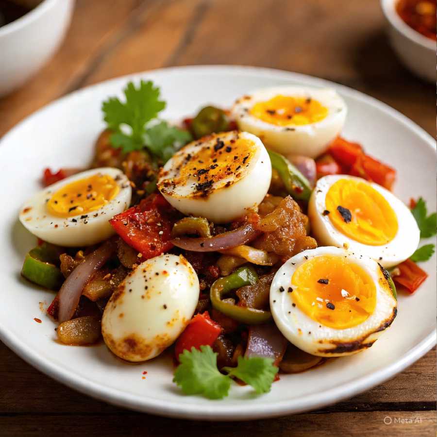 A healthy recipe of stir fried boiled egg dgtl