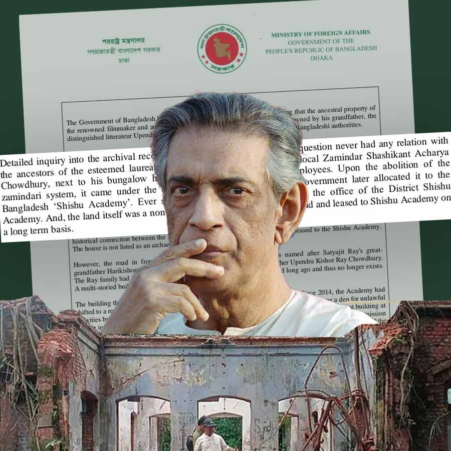 Bangladesh government claims there are no connection between demolished house of Mymensingh and ancestors of Satyajit Ray dgtl