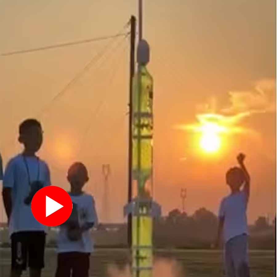 Chinese students successfully launching a rocket