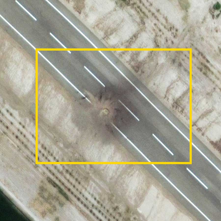 satellite image of Pakistani airbase