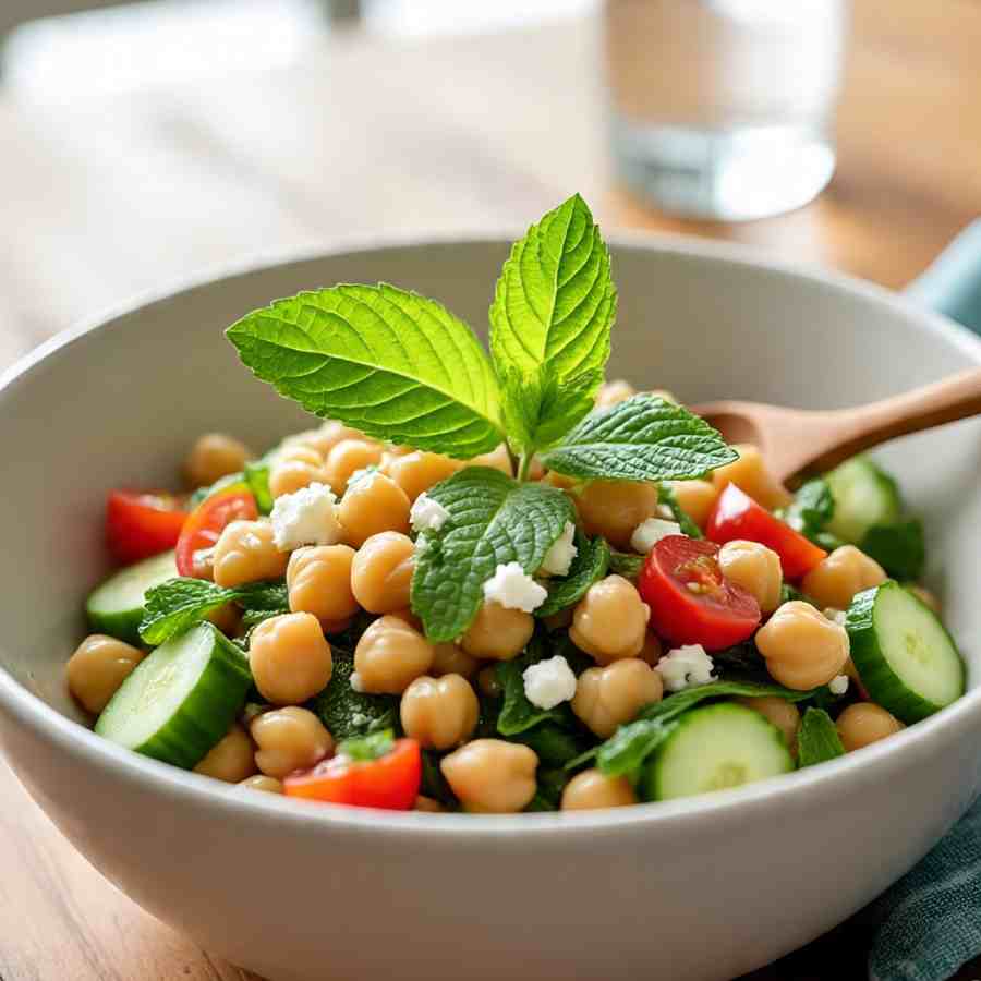 ছোলা ও পুদিনার স্যালাড।