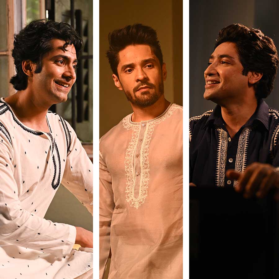 Gourab Chatterjee, Gaurav Chakrabarty and Gourab Roy Choudhary special photoshoot in memory of Uttam Kumar on his death anniversary