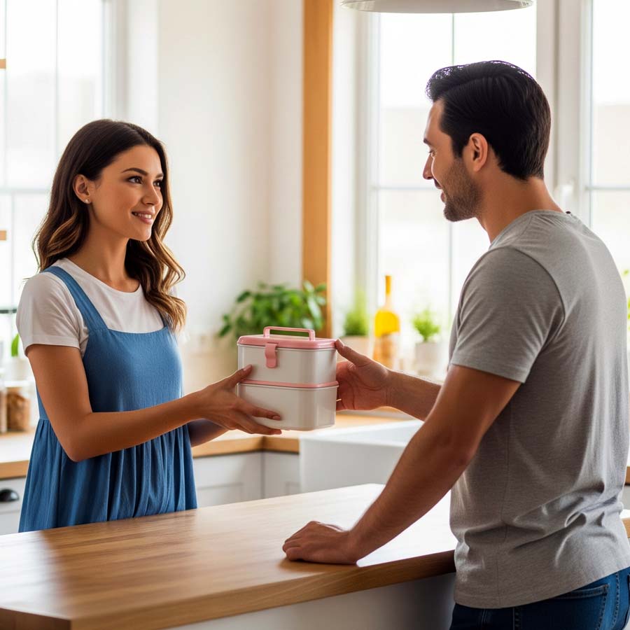 USA woman charges money for preparing office lunch for her husband dgtl