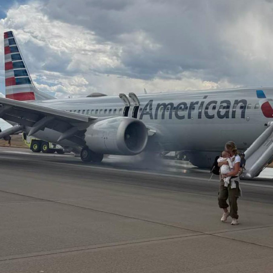 American Airlines Flight Catches Fire