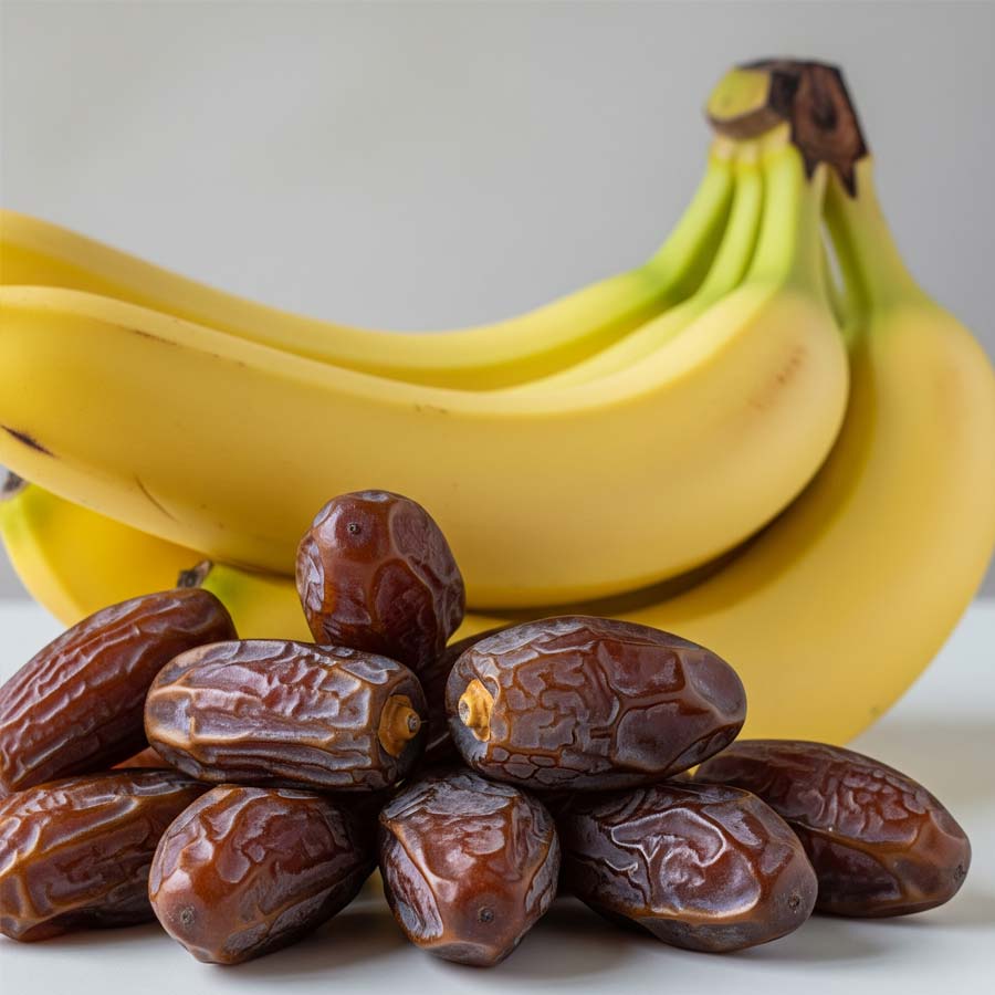 Which is a better choice for healthy snacking between bananas and dates
