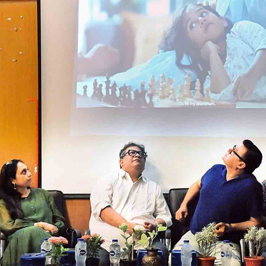 A discussion panel held at Presidency University on upcoming Movie 'Dear Maa'