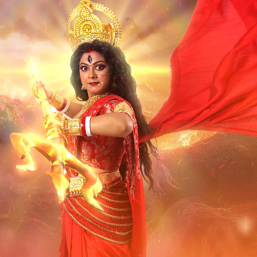 Actress Payel De wil be seen as Mohishashur Mordini in Sun Bangla Mahalaya
