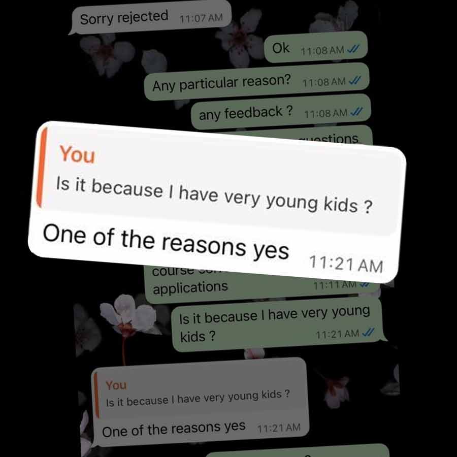 Woman claims her job application rejected because she have kids