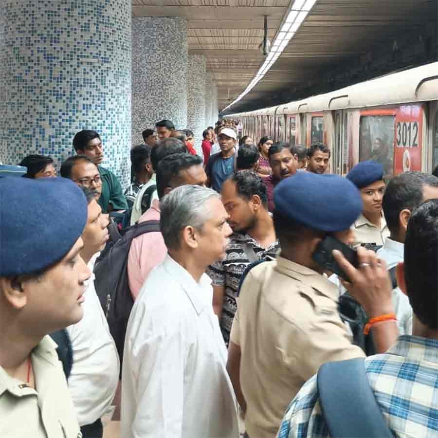Metro services disrupted due to a fire incident in a reck in Chandni Chowk station on thursday morning dgtl